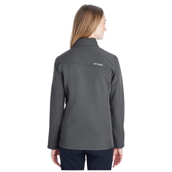 Spyder Transport Polar Gray Softshell Waterproof Zip Up Jacket Medium Pockets - Picture 2 of 9